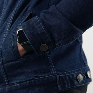 Veste en jean vintage de haute qualité personnalisée, en coton délavé avec décoration boutonnée pour l'hiver - Product Image 5