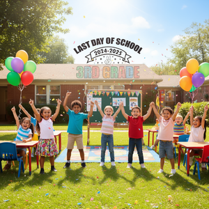 Dernier jour d'école 2024 2025 T-shirt avec autographes de la 3ème année - Product Image 1
