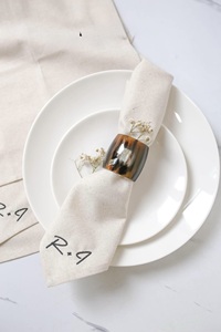 Porte-serviettes en corne de buffle, forme ronde, porte-serviettes pour hôtels de luxe, restaurants et tables de mariage, haute qualité - Product Image 4