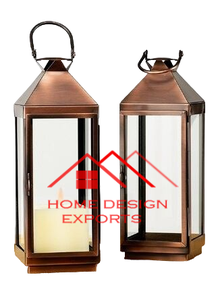 Linterna de metal con acabado dorado de diseño de lujo de Venta caliente con linterna de metal de vidrio transparente Linterna de metal de Venta caliente al por mayor - Product Image 2