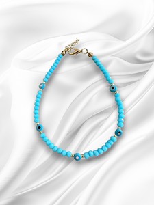 DAFNI BIG PAZAR Bracelet bohème en laiton perlé avec pierre naturelle, fait main, unisexe, cadeau pour la fête des mères et la Saint-Valentin - Product Image 6