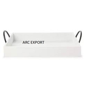 White <b>Marble</b> With Metal Gold Handles Stylish Design Wedding Decoration <b>Large</b> Food and Snacks Serving Tray in Wholesaler Price - Product Image 6