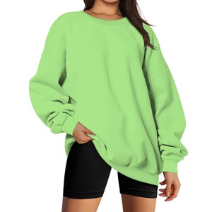 Oversized Long Mockneck Sweatshirt Women Thick Fleece Warm Soft Cotton Relaxed Fit Autumn/<b>winter</b> Casual Fashion <b>Top</b> - Product Image 1
