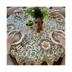 Eco Friendly Cotton Embroidered 60x90 Inch Customized Ash Colour <b>Table</b> <b>Cloth</b> GOTS Certified Skin Safe Natural Fibers Sustainable - Product Image 6