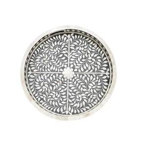 Beau plateau de service en incrustation d'os robuste pour la décoration intérieure de fête de mariage et l'idée de cadeau du fournisseur indien - Product Image 2