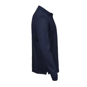 Luxury Custom Stretch <b>Long</b> <b>Sleeve</b> <b>Polo</b> <b>Shirt</b> for Promotional Merchandising - Product Image 3