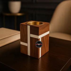 Quemador de incienso de resina de madera de acacia árabe de lujo, hecho a mano, elegante soporte para Bakhoor con incrustaciones, religioso, para el hogar, Ramadán, cilantro - Product Image 2