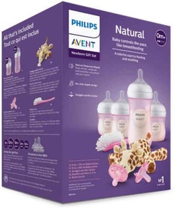 ชุดของขวัญขวดนมฟิลิปส์ AVENT ธรรมชาติสีชมพูพร้อมซุก SCD838/03 - Product Image 1