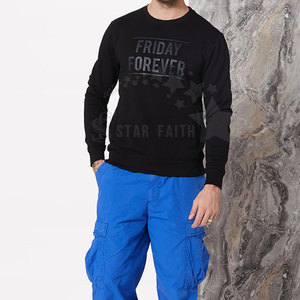 Nueva llegada hombres algodón mezclado sudadera cómoda manga larga para todos los días traje venta al por mayor hombres sudadera - Product Image 4