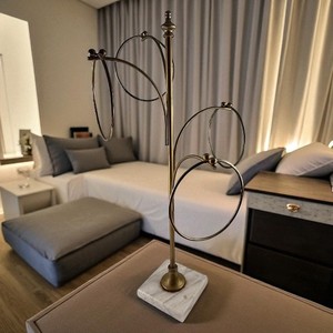 Classic Vintage Ringed <b>Towel</b> <b>Holder</b> with Marble Base Decorative Freestanding <b>Tea</b> <b>Towel</b> Stand for Bathroom & Kitchen At Good Rate - Product Image 3