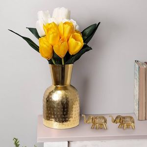 Superbes vases Vase en métal doré fait à la main pour la décoration intérieure de la maison ou un événement de mariage Arrangement de centre de table Meilleurs vases - Product Image 3