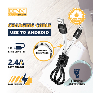 Cable de Carga <span class=keywords><strong>USB</strong></span> a <span class=keywords><strong>Micro</strong></span> <span class=keywords><strong>USB</strong></span> DENX---DX040 de <span class=keywords><strong>2</strong></span> Metros |   Cable de Carga Rápida de <span class=keywords><strong>2</strong></span> Metros y 2A |   Cable de Datos para Dispositivos Android - Product Image 2