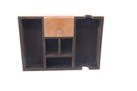 Plateau organisateur portable en cuir fait main de haute qualité avec compartiments sécurisés pour clés, plateau de bureau/table personnalisé pour usage professionnel
