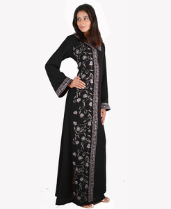 Abaya con bordado completo para mujer islámica superventas al por mayor - Product Image 1