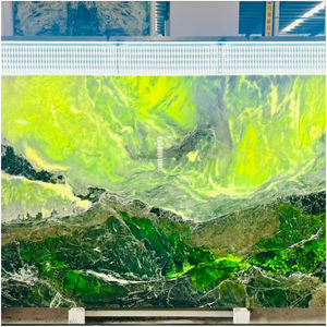 Piastrelle in Marmo Verde Naturale Irish Emperor, Piani di Lavoro in Marmo per <span class=keywords><strong>Cucina</strong></span>, Marmo Verde Jade con Effetto Nuvola Ondulata - Product Image 1