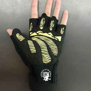 UNIQUE GYM WEAR Wholesale Leather Unisex Gym <b>Gloves</b> with Adjustable Wrist Strap for <b>Weight</b> Lifting Black Sport Workout <b>Gloves</b> - Product Image 5