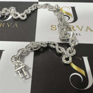 Chaîne à maillons cubains Hip Hop de qualité supérieure certifiée IGI pour femmes et hommes VVS Moissanite diamant plaqué or - Product Image 4
