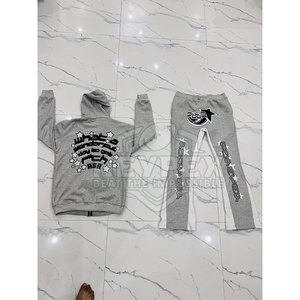 ชุดวอร์มใส่วิ่งของผู้ชายชุดลำลองแขนยาว2ชิ้นผ้าฝ้าย100% ขนาดใหญ่พิเศษออกแบบได้เองสำหรับฤดูหนาว - Product Image 5