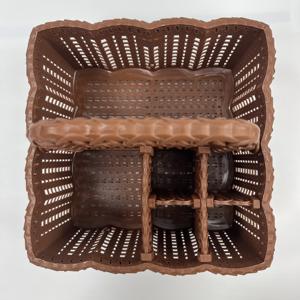 Panier de rangement en plastique multi-compartiments avec poignée Outil de cuisine pour ongles Organisation respectueuse de l'environnement-OEM d'usine du Vietnam - Product Image 1