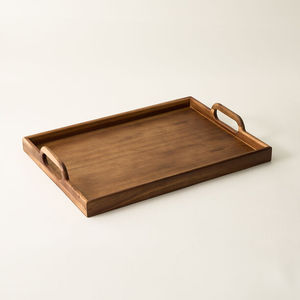 Rectangle Serving <b>Tray</b> With Metal Handle Wooden Large Size for Restaurant Handmade Customized Food and <b>Drinks</b> Serving <b>Tray</b> - Product Image 3
