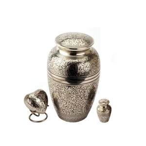 Wholesale Modern Design Antique Hammered Aluminium Adult Cremation Urns for Human Ashes-Elegant Customizable Most Precious <b>Gift</b> - Product Image 4