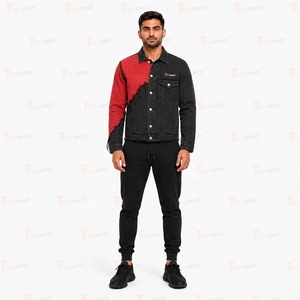 Vestes en jean pour hommes en gros – Blouson en jean bleu vintage personnalisé pour hommes, coupe oversize, style camionneur, streetwear décontracté et tendance - Product Image 3