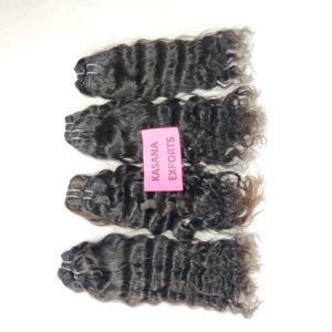 Extensions de cheveux humains vierges non traités à double trame Vente en gros Raw 100% paquet cuticule vietnamienne alignée - Product Image 4