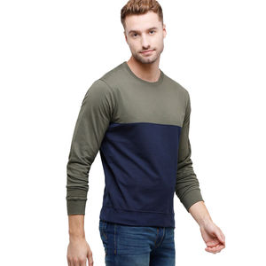 เสื้อสเวตเตอร์ลำลองคอกลมของผู้ชายเสื้อสเวตเตอร์ผ้าฝ้ายขนาดใหญ่แบบสวมหัวระบายอากาศได้ดีมีลวดลายสีพื้นสำหรับใส่ในฤดูหนาวขนาดใหญ่พิเศษ - Product Image 5