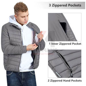 Veste matelassée compressible pour hommes manteau gonflé isolé voyage randonnée fournisseur en vrac couleurs OEM marque personnalisée vente en ligne - Product Image 3