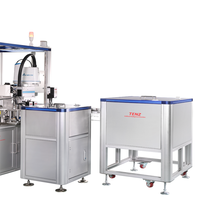 Vollautomatische 24-Stationen Lipgloss- und Mascara-Abfüllmaschine - Roboter-Verschließsystem mit Vorrotation und Vibrationsscheiben-Zuführsystem