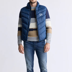 2025 nuevo estilo, último diseño, chaleco acolchado de Color sólido de alta calidad, chaleco acolchado de algodón suave y duradero ajustado, chaleco acolchado personalizado para hombres - Product Image 2