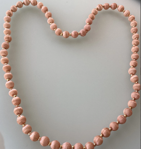 Perles de soie 28 pouces perles de soie avec des perles de couleur or 9mm perles de soie cadeau de maman collier de mariage mère de mariée cadeau - Product Image 1