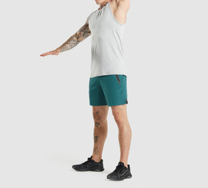 Ensemble d'été 2 pièces OEM personnalisé : T-shirt uni écologique pour homme et short à logo frontal - Product Image 4