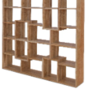 Étagère à livres multi-niveaux au design luxueux en teck brun naturel pour la décoration du salon et les meubles de maison - Product Image 5