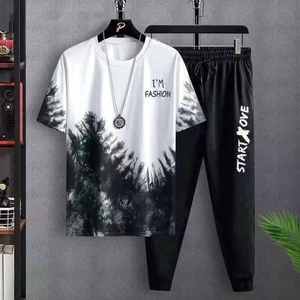 Ensemble de shorts et de pantalons de sport et de fitness respirants pour hommes, ensemble de t-shirts en coton 100% - Product Image 6