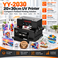 Imprimante UV A4 2030 de bureau à plat XP600 pour acrylique, verre, métal, bois, coques de téléphone, cadeaux personnalisés