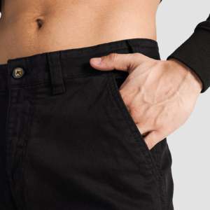 Pantalones Chinos Ligeros de Lona Venture, Casuales, Negros, Talla 6XL, con Pliegues, Lavado de Color, Cintura Media, para Primavera - Product Image 5