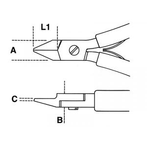 Pinzas de corte al ras diagonales de paquete múltiple BETA, puntas cónicas delgadas y mangos bi-material, producto de crimpadora de alambre - Product Image 2