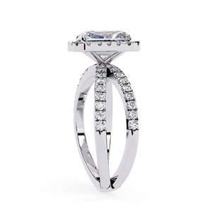 Vintage Gold Luxury Diamond <b>Ring</b> <b>Solitaire</b> <b>Ring</b> with 2.47 Ct Radiant Cut Moissanite 14K Gold Plated for Weddings and Parties - Product Image 4