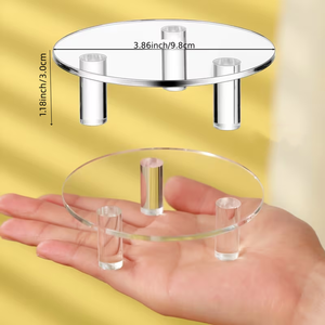 Support d'affichage rond en acrylique transparent Gâteaux Bijoux Objets de collection Étagère de rangement empilable pour les présentations de mariage - Product Image 5