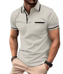 Maillot de golf pour hommes en coton 100% à manches courtes, surdimensionné, décontracté, personnalisable avec votre logo, de haute qualité, en gros - Product Image 6