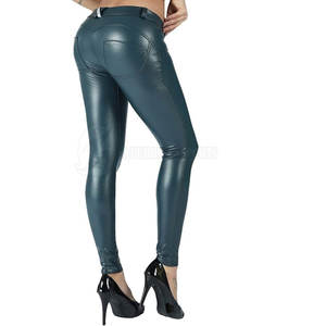 Nouveau pantalon en cuir pour femme, coupe droite décontractée, taille mi-haute, devant plat, respirant, séchage rapide, personnalisable, haute qualité - Product Image 2