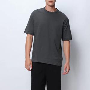 Nueva Camiseta de Algodón 100% Transpirable para Hombre, Estilo Holgado, de Secado Rápido, 300g, Color Sólido - Product Image 1