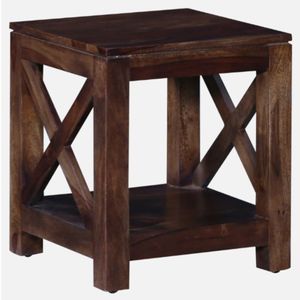 Mesa Auxiliar Contemporánea Kryss de Madera de Sheesham para Sala de Estar y Comedor, Diseño Resistente a los Arañazos - Product Image 3