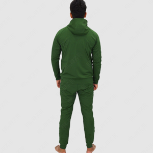 Ensemble de 2 pièces de survêtement de fitness avec fermeture à glissière intégrale personnalisé OEM Vente en gros conception de panneau de rayure latérale survêtement de sport personnalisé pour hommes - Product Image 3