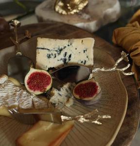 Ensemble de fromage en acier inoxydable 18/10 de Style tendance poignée en laiton épandeur de fromage ensemble d'outils de coupe de beurre doux et dur ustensiles de cuisine - Product Image 5