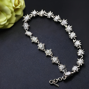 Accessoire de mariage classique de haute qualité fait à la main géométrique Sitara argent filigrane chaîne lien nouveauté Bracelet à la mode - Product Image 6