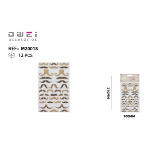 สติกเกอร์ตกแต่งลายหนวดหลากสีดีไซน์แบบผสมสำหรับตกแต่งภายในและใช้ในสำนักงาน - Product Image 1