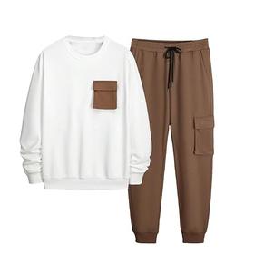 ชุดวอร์มลำลองพิมพ์ลายแบบยูนิเซ็กซ์ คอวี มีกระเป๋าหน้าอก ผ้าฝ้าย 100% ปรับแต่งได้ - Product Image 1