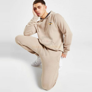 Chándal de invierno de 2 piezas de alta calidad para hombre, conjunto de joggers con capucha, ropa de calle informal de algodón 100% transpirable con logotipo personalizado - Product Image 1
